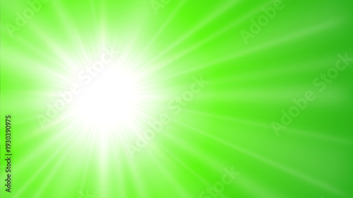 Sun and green sky, spring and summer background, easter concept.