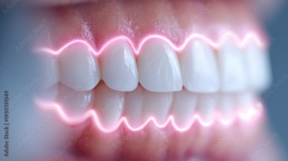 Obraz premium Mineral enamel structure concept with scientific and medical focus