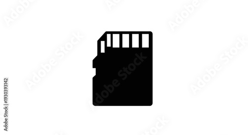 SD Memory Card Isolated on White Background.