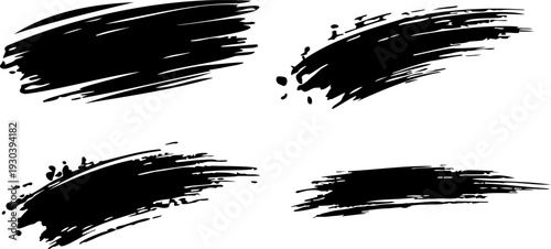 Distressed Grunge Paint Brush Strokes