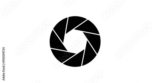 Camera Shutter Icon Simple Design Element.