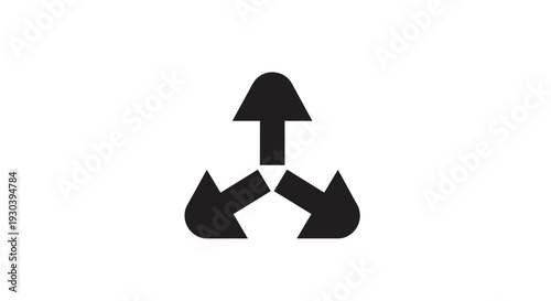 Recycling Symbol Black Arrows Forming Triangle.