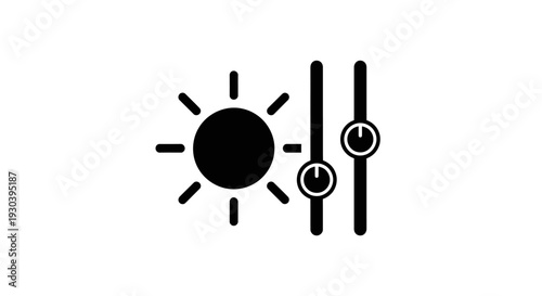 Simple Icon of Sun and Controls.