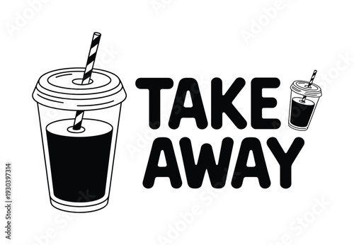Take Away Coffee Cup Vector Illustration