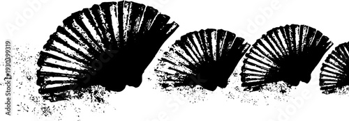 Abstract cupcake liner pleats in stencil style for creative design