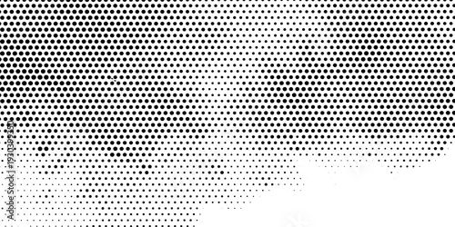 A dynamic abstract pattern created with halftone dots, featuring bold, dark brush strokes. eps 10
