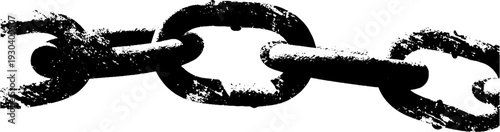Abstract high contrast harbor chain links stencil design for prints