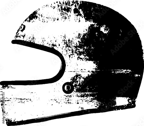 High contrast abstract helmet stencil design for artistic creations