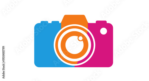 Colorful Camera Icon Graphic Design.