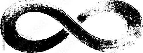 Grunge stencil style infinity symbol for modern graphic design