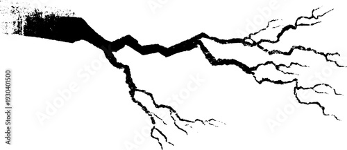 Abstract lightning bolt stencil grunge design for art and craft projects