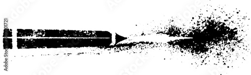 High contrast stencil of match strike with sulfur flare effect for design use