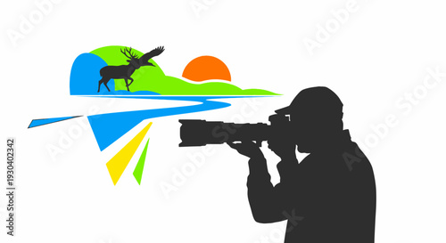 Man aiming a rifle at target.