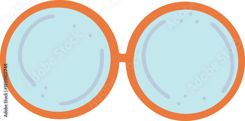 Round Glasses Minimal Illustration