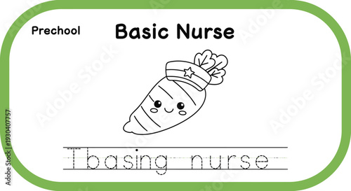 Preschool Basic Nurse Carrot Character Learning Activity
