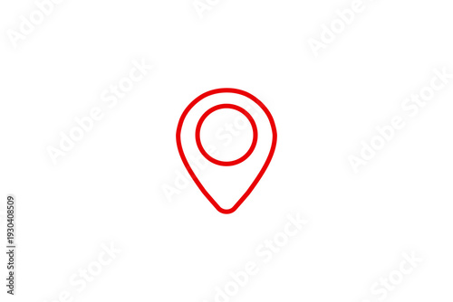 Red Location Pin Icon with Circular Target Center, Minimal Map Marker Symbol for GPS Navigation, Mobile App Interface and Website UI Design Free Download Red Location Pin Icon with Circular Target Center, Minimal Map Marker Symbol for GPS Navigation, Mobile App Interface and Website UI Design - GFXLoad