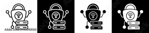Multimedia Icon In Flat Version On Black And White Background
