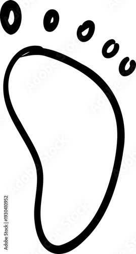 Foot print Human foot mark. Human tracks. 