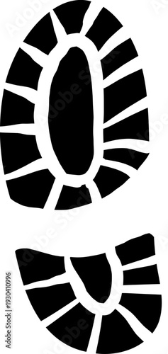 Foot print Human foot mark. Human tracks. 