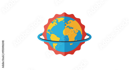 Globe Earth Planet World Map Symbol.