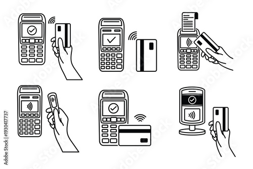 Contactless payment credit card and pos terminal transaction