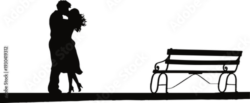 silhouette of a couple 