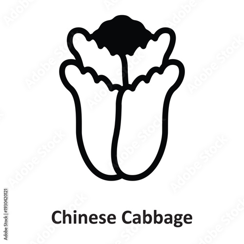 Chinese Cabbage Vector Icon which can easily modify or edit
