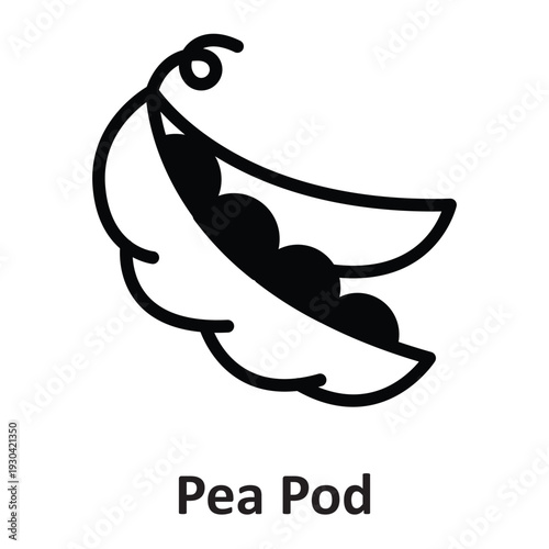 Pea Pod Vector Icon which can easily modify or edit