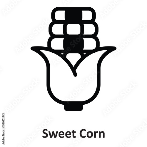 Sweet Corn Vector Icon which can easily modify or edit