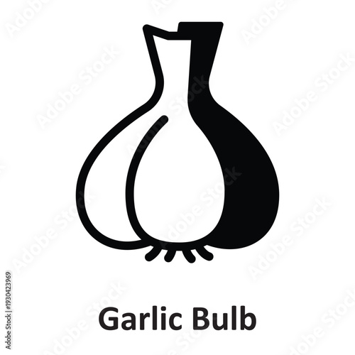 Garlic Bulb Vector Icon which can easily modify or edit