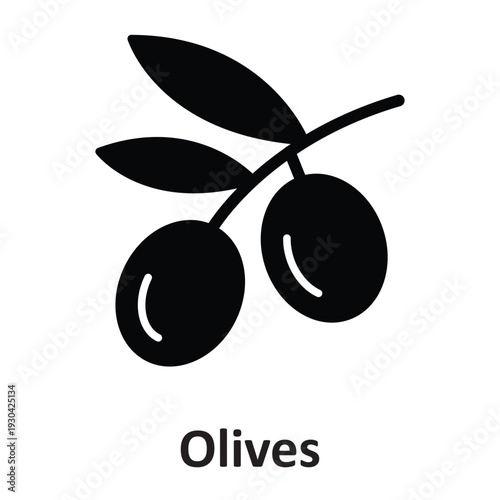 Olives Vector Icon which can easily modify or edit