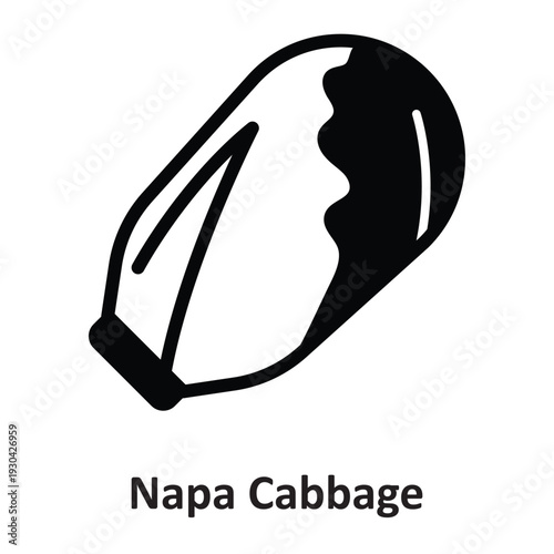 Napa Cabbage Vector Icon which can easily modify or edit