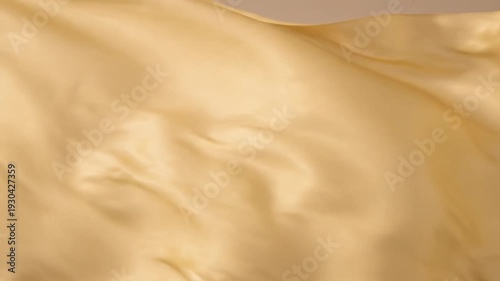 Soft Silk Like Cloth Pale Creamy Yellow Flowing Billowing Invisible Wind Light Catching Threads Golden Nectar Sheen Elegant Fabric.