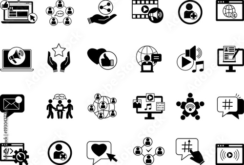 Social media and communication set network people
