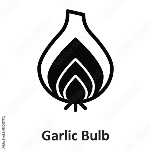 Garlic Bulb Vector Icon which can easily modify or edit