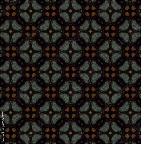 A seamless textured vintage brown and gray geometric floral pattern. Classic, elegant, and timeless.