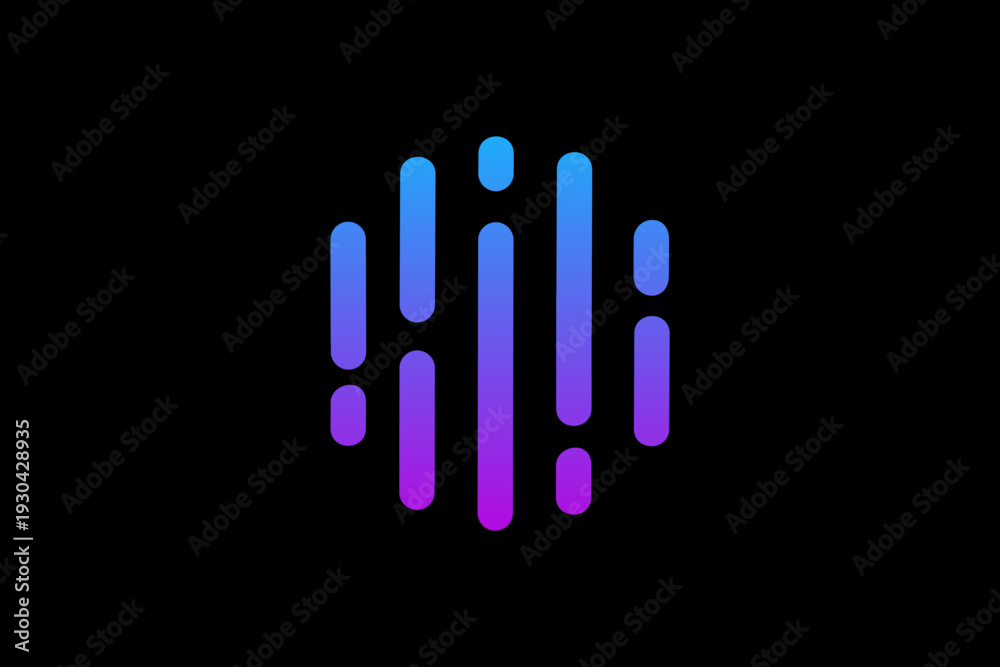 Obraz premium Sound Waves Vector Logo Premium 