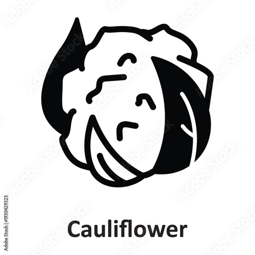 Cauliflower Vector Icon which can easily modify or edit