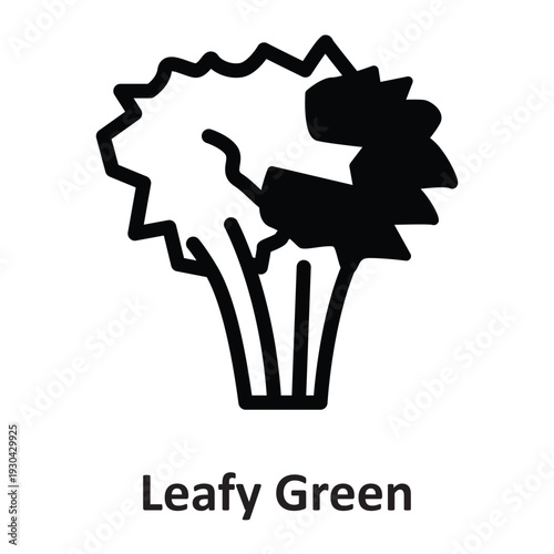 Leafy Green Vector Icon which can easily modify or edit