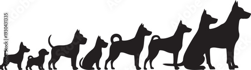 Tisk, vector set of dogs 