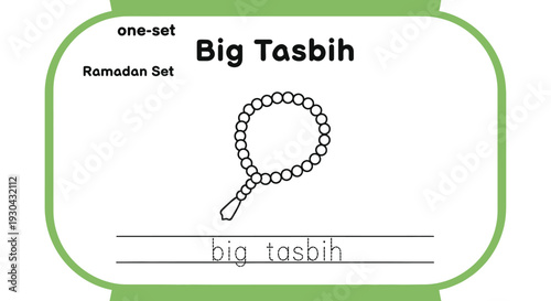 Big Tasbih Islamic Prayer Beads for Ramadan Set - Educational Worksheet
