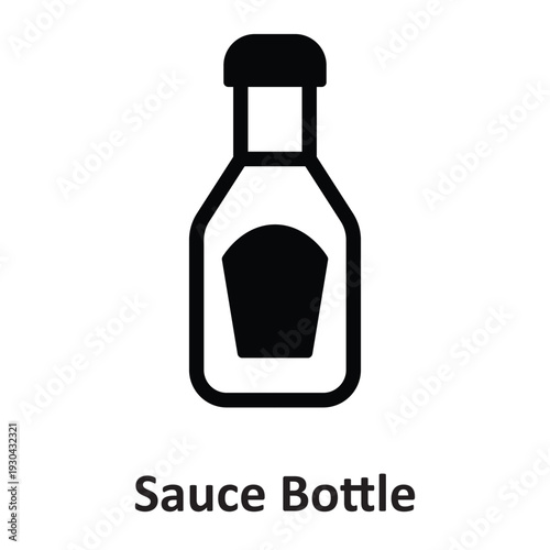 Sauce Bottle Vector Icon which can easily modify or edit
