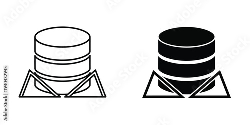 Database Server Icon Vector Data Storage