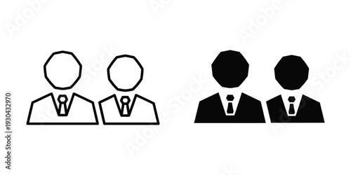 Business People Icons Collaboration Teamwork Corporate Representation