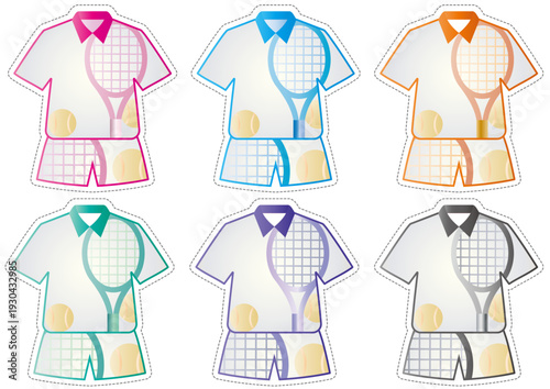 テニス■ユニフォームとテニスラケットのメッセージカード＆スクラップブック