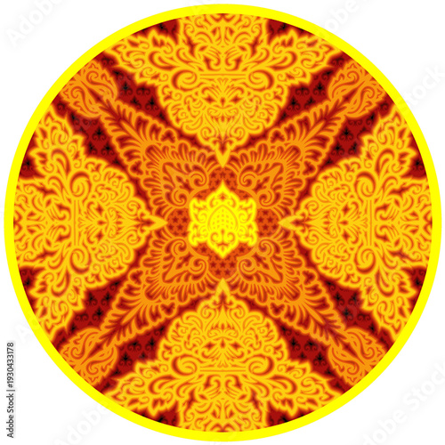 mandala multilayer with balinese traditional ornament