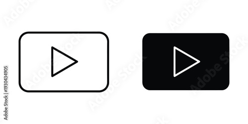 Play Button Icons Media Playback Symbol Commercial