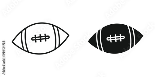 Football Icon Set Sports Symbol Vector Art Commercial Licensing