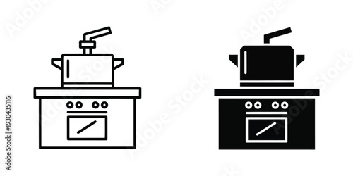 Cooking Stove Pot Kitchen Appliance Vector Commercial