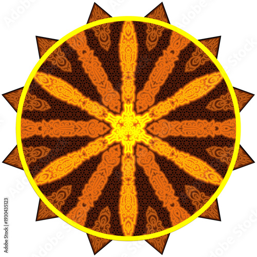 mandala multilayer with balinese traditional ornament